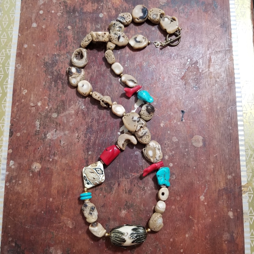 Handcrafted beaded necklace